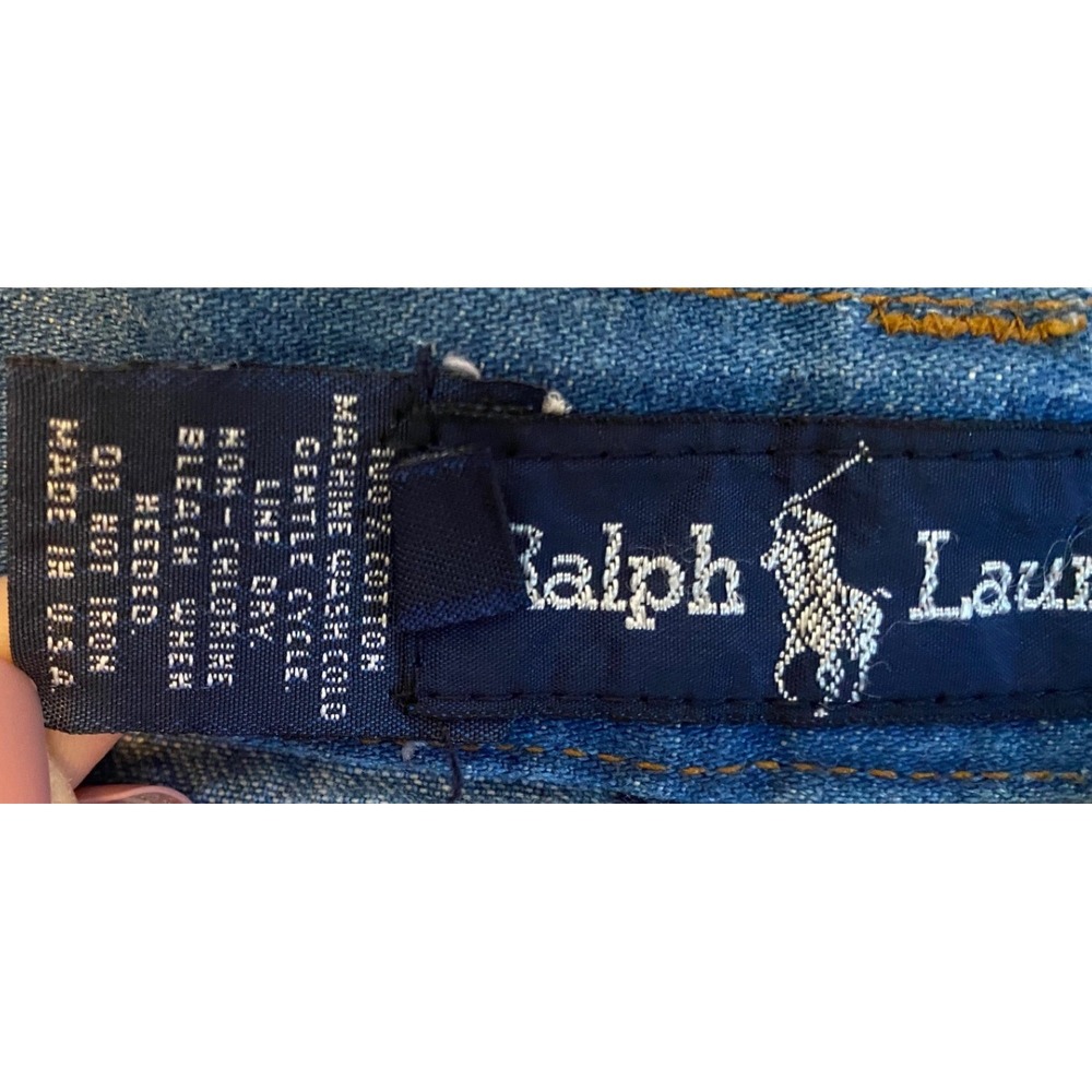 Vintage Ralph Lauren Denim Maxi Skirt Womens 10/12 Blue High Waist Cotton USA - Picture 7 of 8
